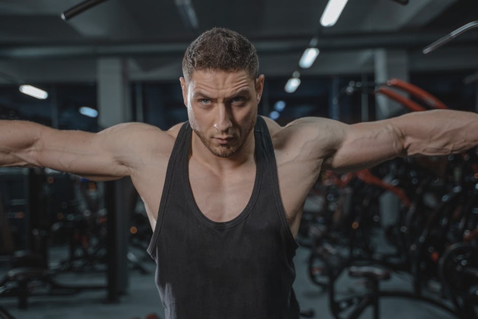 A fit individual in mid-workout, surrounded by exercise equipment and urban scenery, embodying determination and motivation for a successful fitness journey.